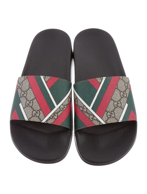 gucci supreme slide sandal|Gucci slides outlet.